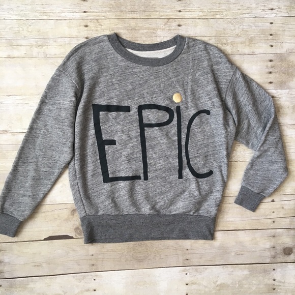 HUGO GUINNESS for J. CREW Gray EPIC Sweatshirt Top - Picture 3 of 7